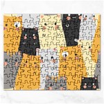 Seamless Pattern Cute Cat Cartoons Rectangular Jigsaw Puzzl