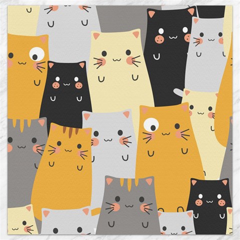 Seamless Pattern Cute Cat Cartoons Canvas 12  x 12  from ArtsNow.com 11.4 x11.56  Canvas - 1