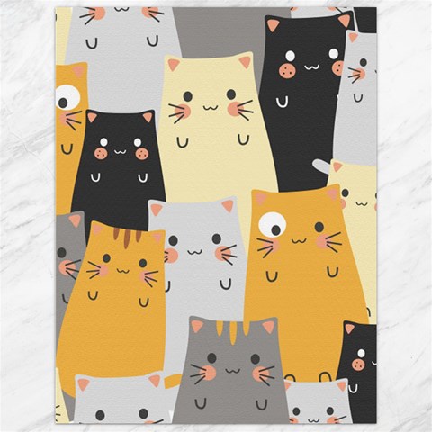 Seamless Pattern Cute Cat Cartoons Canvas 12  x 16  from ArtsNow.com 11.86 x15.41  Canvas - 1