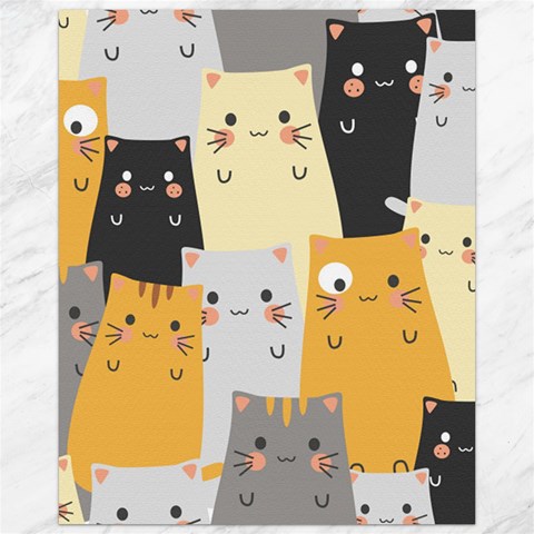 Seamless Pattern Cute Cat Cartoons Canvas 16  x 20  from ArtsNow.com 15.75 x19.29  Canvas - 1