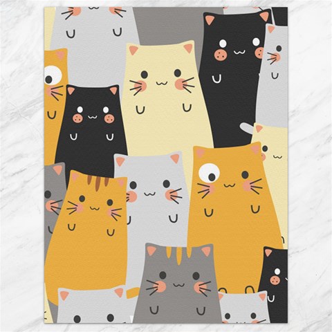 Seamless Pattern Cute Cat Cartoons Canvas 18  x 24  from ArtsNow.com 17.8 x23.08  Canvas - 1