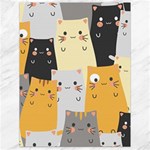 Seamless Pattern Cute Cat Cartoons Canvas 18  x 24 