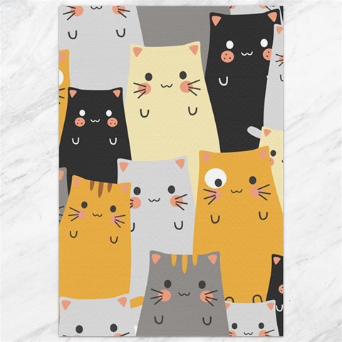 Seamless Pattern Cute Cat Cartoons Canvas 20  x 30  from ArtsNow.com 19.62 x28.9  Canvas - 1