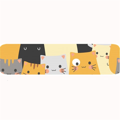 Seamless Pattern Cute Cat Cartoons Large Bar Mat from ArtsNow.com 32 x8.5  Bar Mat