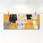 Seamless Pattern Cute Cat Cartoons Hand Towel