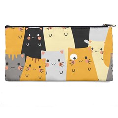 Seamless Pattern Cute Cat Cartoons Pencil Case from ArtsNow.com Back