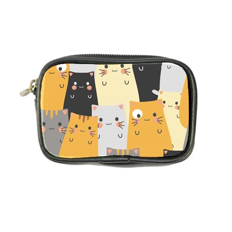 Seamless Pattern Cute Cat Cartoons Coin Purse from ArtsNow.com Front