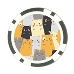 Seamless Pattern Cute Cat Cartoons Poker Chip Card Guard (10 pack)