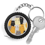 Seamless Pattern Cute Cat Cartoons Measuring Tape