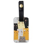Seamless Pattern Cute Cat Cartoons Luggage Tag (one side)
