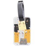 Seamless Pattern Cute Cat Cartoons Luggage Tag (two sides)