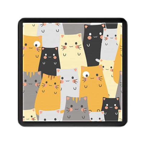Seamless Pattern Cute Cat Cartoons Memory Card Reader (Square) from ArtsNow.com Front