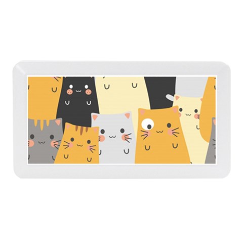 Seamless Pattern Cute Cat Cartoons Memory Card Reader (Mini) from ArtsNow.com Front