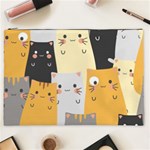 Seamless Pattern Cute Cat Cartoons Cosmetic Bag (XXL)