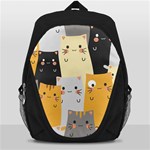 Seamless Pattern Cute Cat Cartoons Backpack Bag