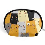 Seamless Pattern Cute Cat Cartoons Accessory Pouch (Medium)
