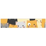 Seamless Pattern Cute Cat Cartoons Small Premium Plush Fleece Scarf
