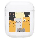Seamless Pattern Cute Cat Cartoons Soft TPU AirPods 1/2 Case