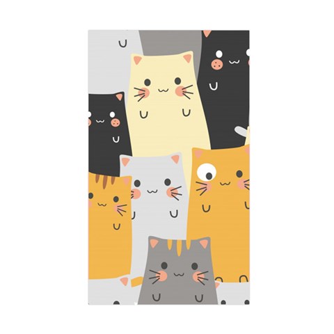Seamless Pattern Cute Cat Cartoons Duvet Cover Double Side (Single Size) from ArtsNow.com Back