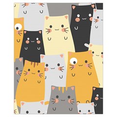 Seamless Pattern Cute Cat Cartoons Drawstring Pouch (XL) from ArtsNow.com Back
