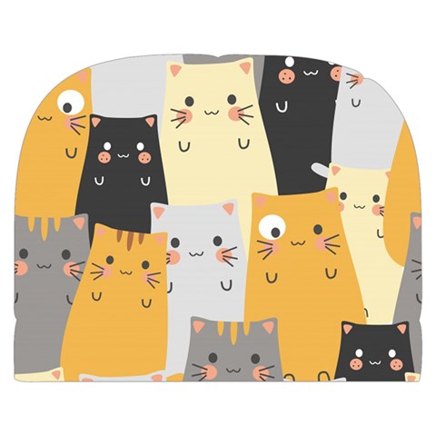 Seamless Pattern Cute Cat Cartoons Make Up Case (Small) from ArtsNow.com Back