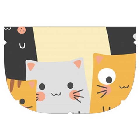 Seamless Pattern Cute Cat Cartoons Make Up Case (Small) from ArtsNow.com Side Right
