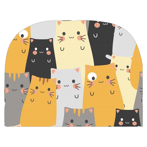 Seamless Pattern Cute Cat Cartoons Make Up Case (Medium) from ArtsNow.com Back