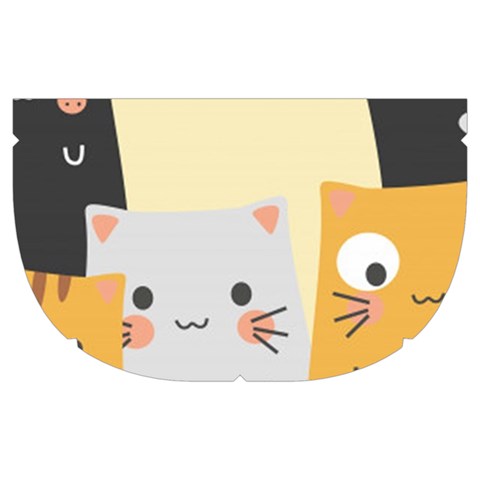 Seamless Pattern Cute Cat Cartoons Make Up Case (Medium) from ArtsNow.com Side Right