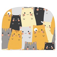 Seamless Pattern Cute Cat Cartoons Make Up Case (Large) from ArtsNow.com Front