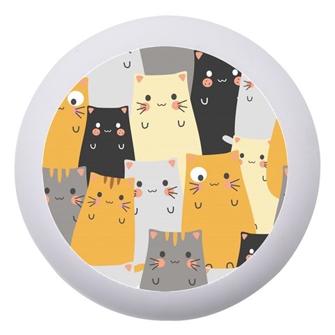 Seamless Pattern Cute Cat Cartoons Dento Box with Mirror from ArtsNow.com Front