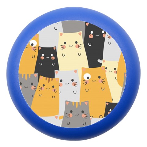 Seamless Pattern Cute Cat Cartoons Dento Box with Mirror from ArtsNow.com Front