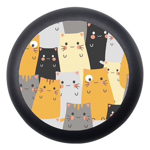Seamless Pattern Cute Cat Cartoons Dento Box with Mirror from ArtsNow.com Front