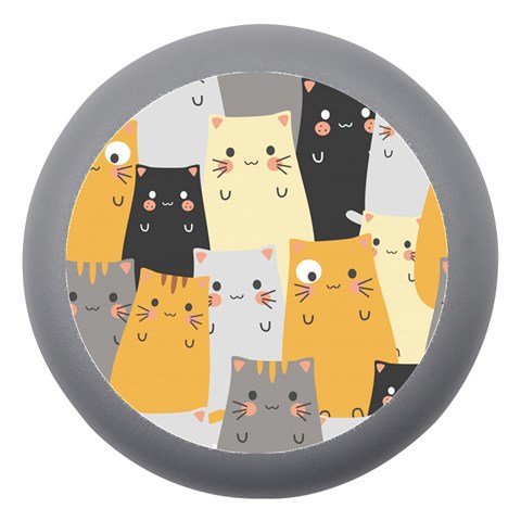 Seamless Pattern Cute Cat Cartoons Dento Box with Mirror from ArtsNow.com Front
