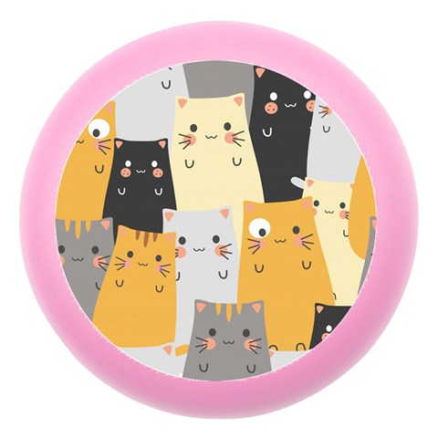 Seamless Pattern Cute Cat Cartoons Dento Box with Mirror from ArtsNow.com Front