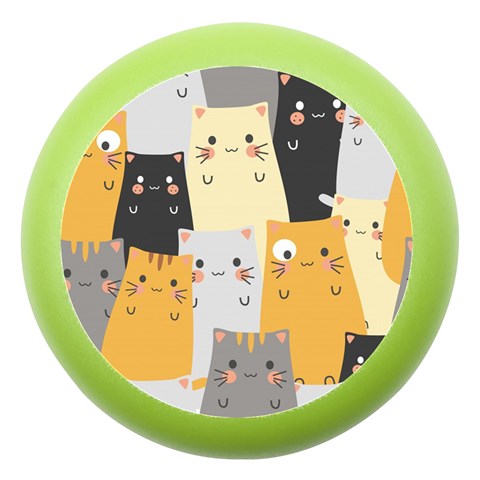 Seamless Pattern Cute Cat Cartoons Dento Box with Mirror from ArtsNow.com Front