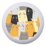 Seamless Pattern Cute Cat Cartoons Dento Box with Mirror