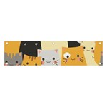 Seamless Pattern Cute Cat Cartoons Banner and Sign 4  x 1 