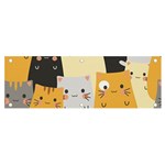 Seamless Pattern Cute Cat Cartoons Banner and Sign 6  x 2 