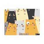 Seamless Pattern Cute Cat Cartoons Premium Plush Fleece Blanket (Mini)