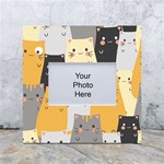 Seamless Pattern Cute Cat Cartoons White Box Photo Frame 4  x 6 