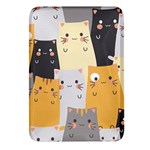 Seamless Pattern Cute Cat Cartoons Rectangular Glass Fridge Magnet (4 pack)