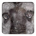 Han Solo In Carbonite Square Glass Fridge Magnet (4 pack)