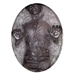 Han Solo In Carbonite Oval Glass Fridge Magnet (4 pack)