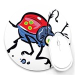 Bug Black Insect Animal Round Mousepad