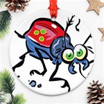 Bug Black Insect Animal Ornament (Round)