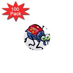 Bug Black Insect Animal 1  Mini Magnets (100 pack) 
