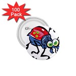 Bug Black Insect Animal 1.75  Buttons (100 pack) 