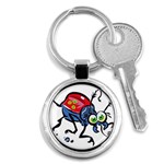 Bug Black Insect Animal Key Chain (Round)