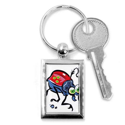Bug Black Insect Animal Key Chain (Rectangle) from ArtsNow.com Front