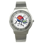 Bug Black Insect Animal Stainless Steel Watch